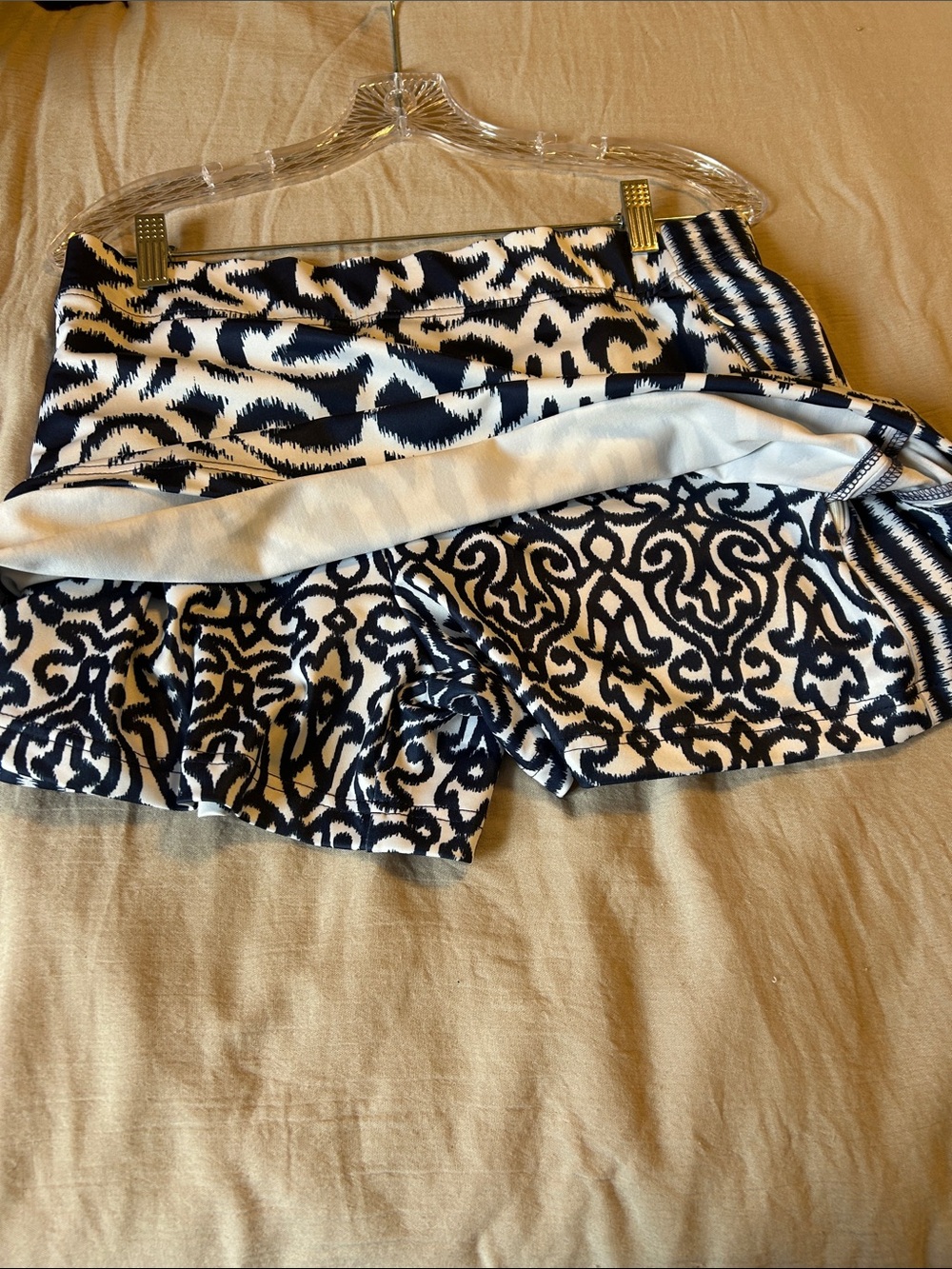 Gretchen Scott navy &white skirt-Sz M - Picture 5 of 9